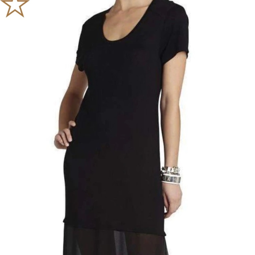 BCBGMAXAZRIA "CASSIA" SHORT SLEEVE MAXI DRESS